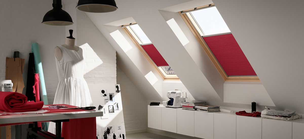 VELUX windows with blackout blinds